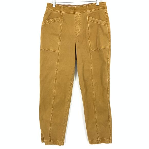 Spanx Stretch Twill Straight Leg Pants Womens Size XL Acorn Brown Tan - Picture 1 of 6